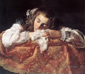  Barroca Lienzo - Niña dormida figuras barrocas Domenico Fetti